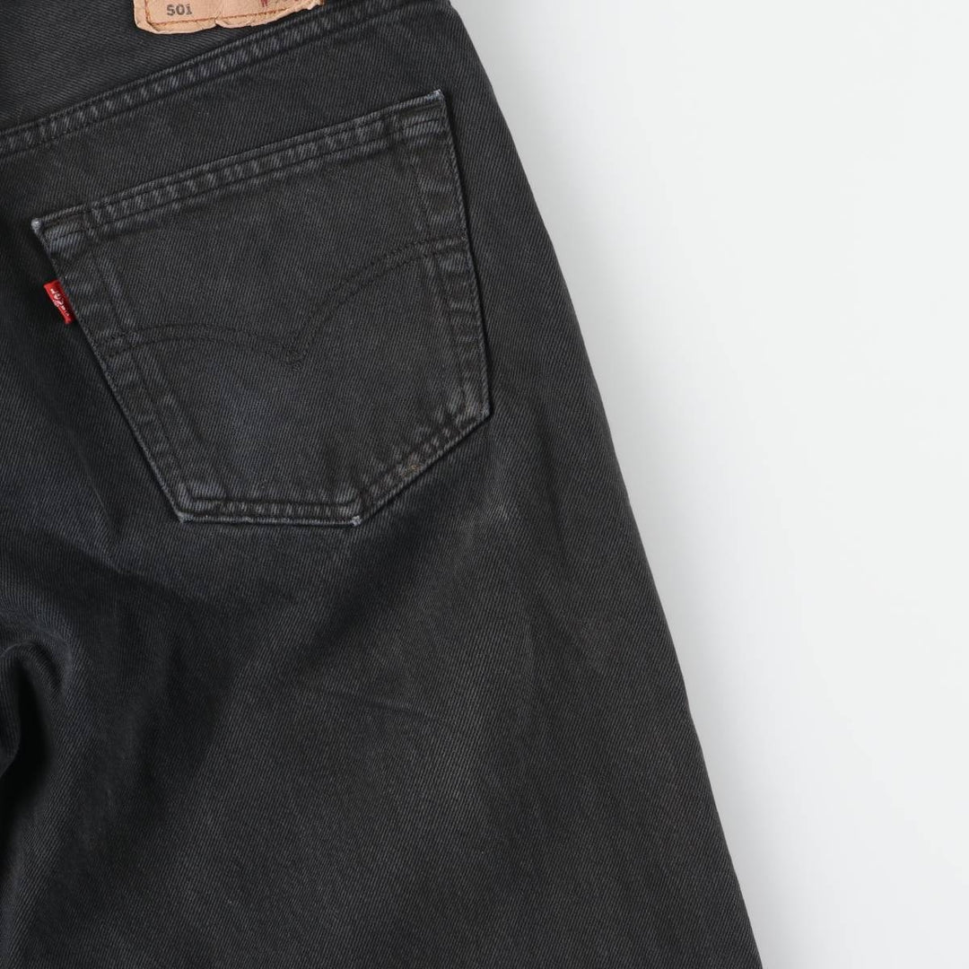 90'S Levi's 501 Euro Model Black Denim Straight Denim Pants, Men's, W35, Vintage cotton black type Vintage Second Hand