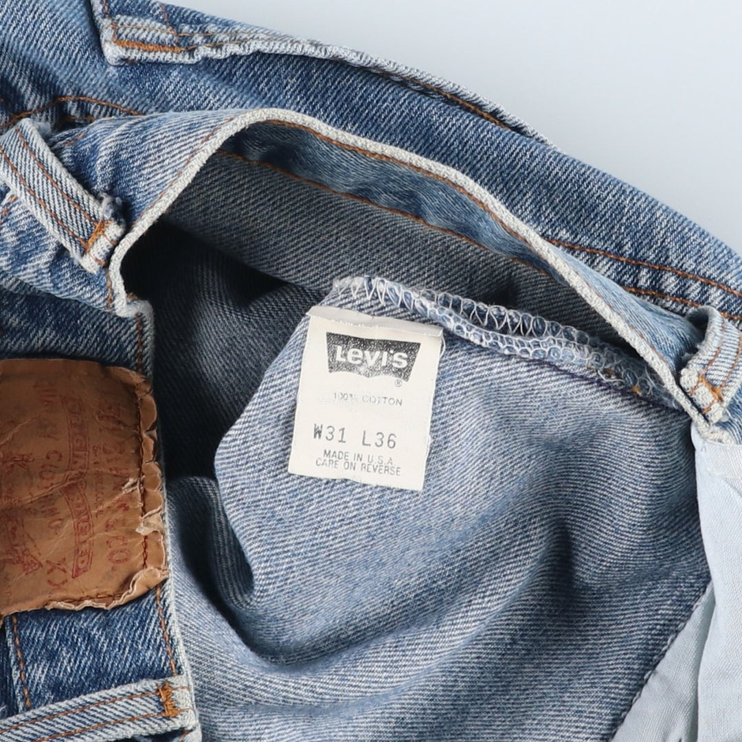 90'S Levi's 501-0191 Straight Denim Pants Made in USA Men's W30 Vintage cotton blue type Vintage Second Hand