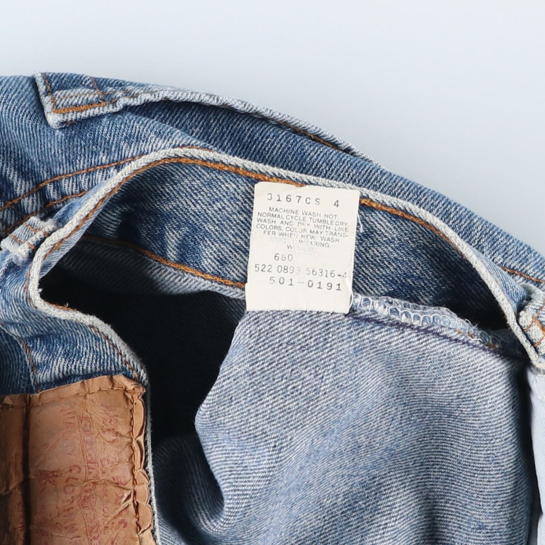 90'S Levi's 501-0191 Straight Denim Pants Made in USA Men's W30 Vintage cotton blue type Vintage Second Hand