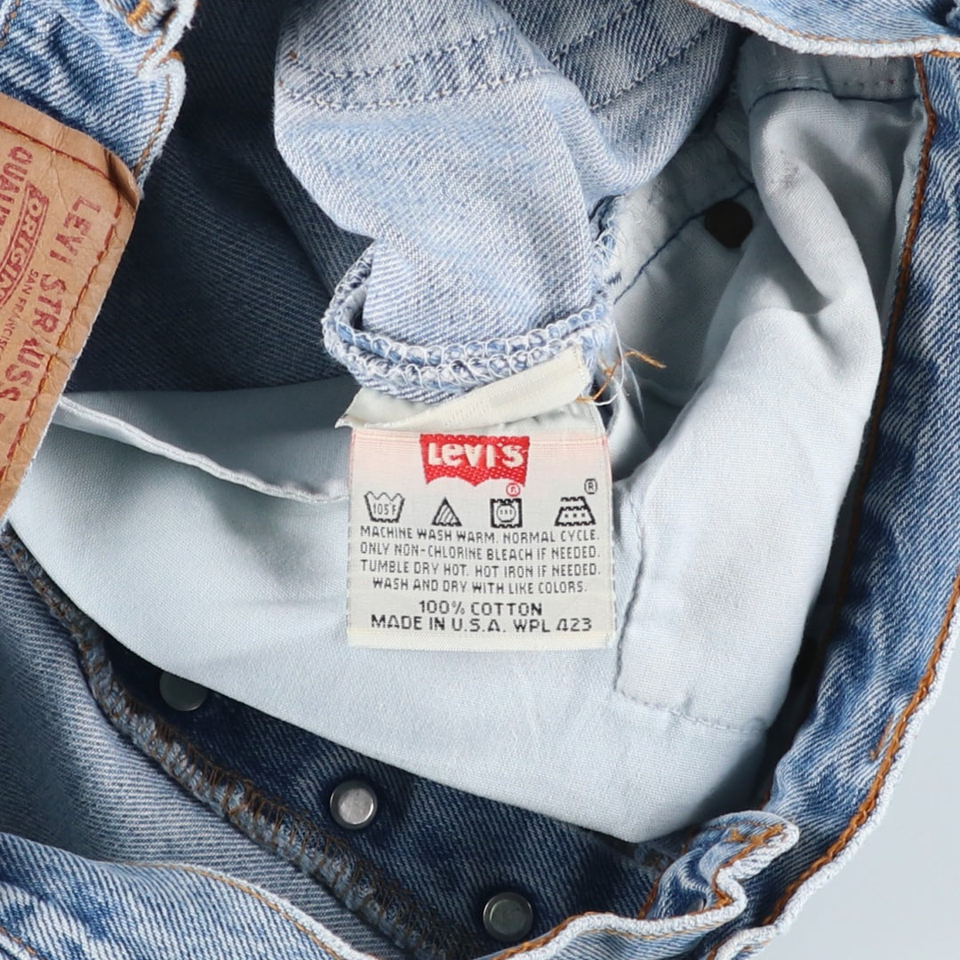 90'S Levi's 501-0193 Straight Denim Pants Made in USA Men's W30 Vintage cotton blue type Vintage Second Hand