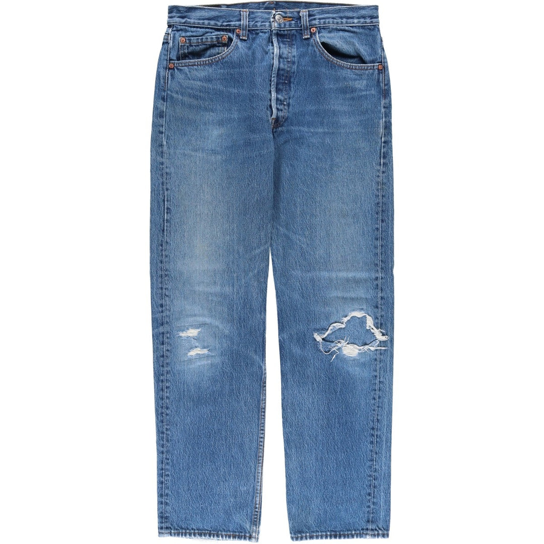2000'S Levi's 501-0190 Straight Denim Pants, Made in USA, Men's Size W31 cotton blue type Vintage Second Hand