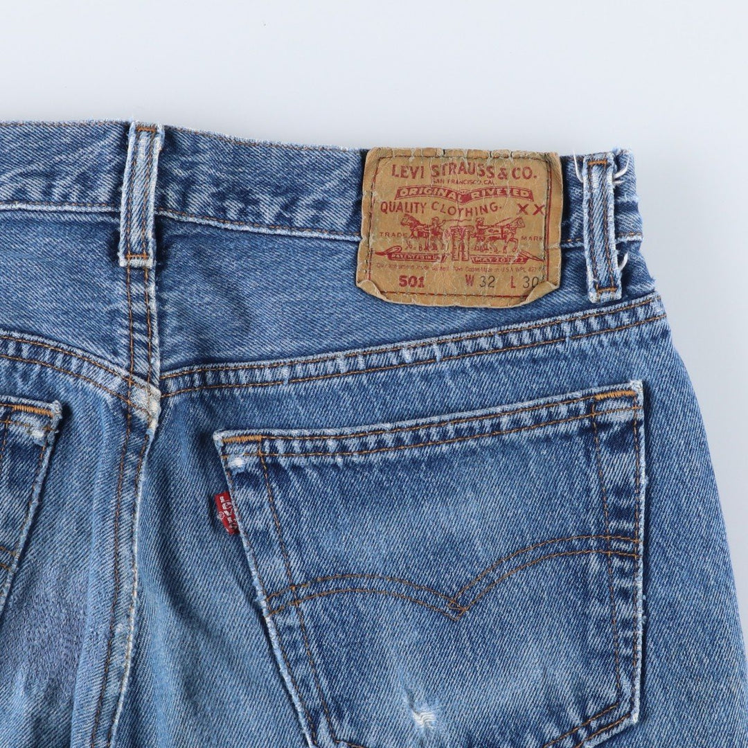 2000'S Levi's 501-0190 Straight Denim Pants, Made in USA, Men's Size W31 cotton blue type Vintage Second Hand