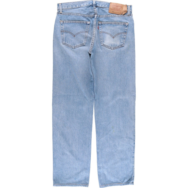 2000'S Levi's 501-0193 Straight Denim Pants, Made in USA, Men's Size 34 (approx.) cotton blue type Vintage Second Hand