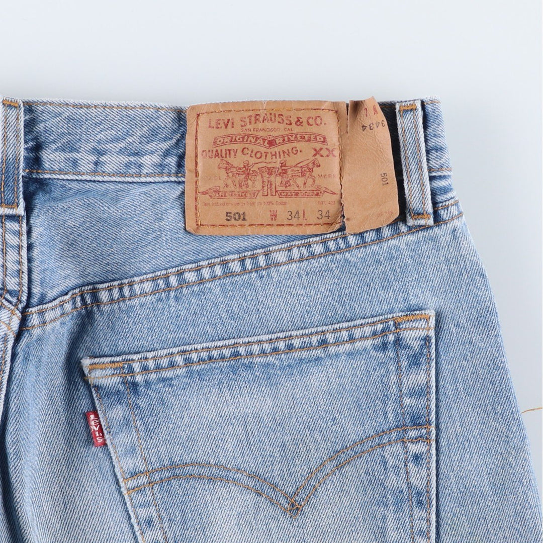 2000'S Levi's 501-0193 Straight Denim Pants, Made in USA, Men's Size 34 (approx.) cotton blue type Vintage Second Hand