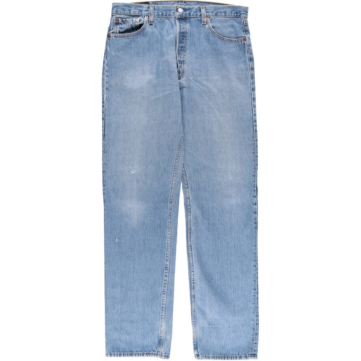 90'S Levi's 501-0118 Straight Denim Pants, Made in USA, Men's, Size 34, Vintage cotton blue type Vintage Second Hand