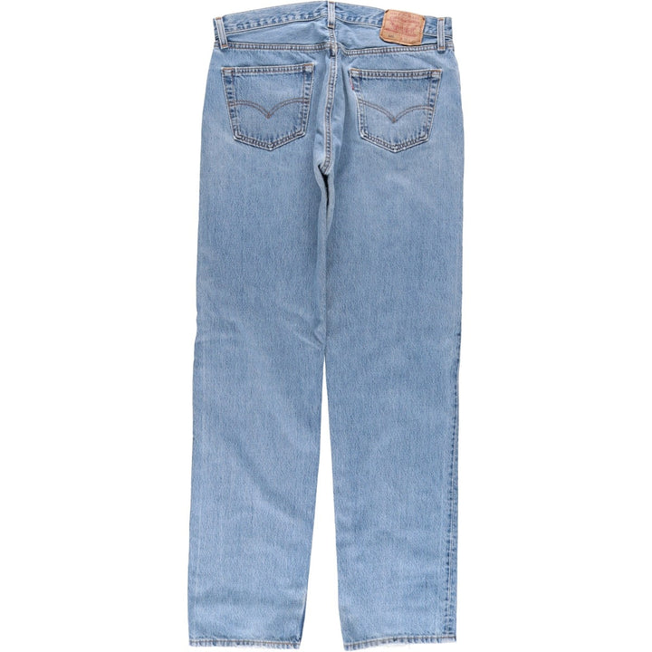 90'S Levi's 501-0118 Straight Denim Pants, Made in USA, Men's, Size 34, Vintage cotton blue type Vintage Second Hand