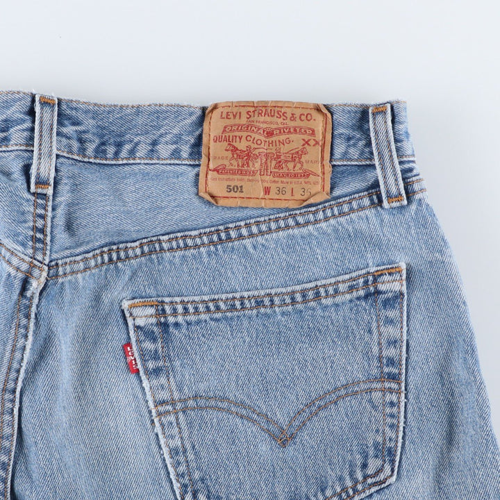 90'S Levi's 501-0118 Straight Denim Pants, Made in USA, Men's, Size 34, Vintage cotton blue type Vintage Second Hand