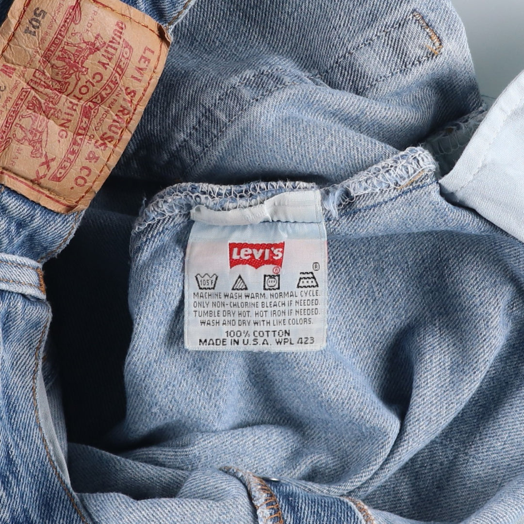 90'S Levi's 501-0118 Straight Denim Pants, Made in USA, Men's, Size 34, Vintage cotton blue type Vintage Second Hand