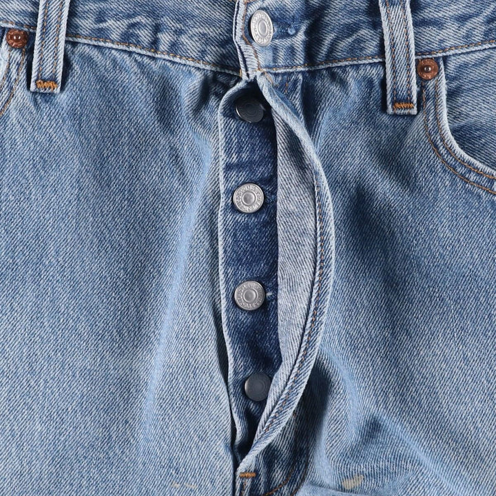 90'S Levi's 501-0118 Straight Denim Pants, Made in USA, Men's, Size 34, Vintage cotton blue type Vintage Second Hand