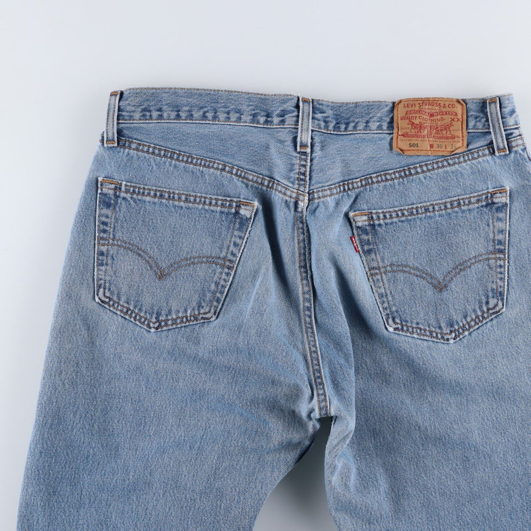 90'S Levi's 501-0118 Straight Denim Pants, Made in USA, Men's, Size 34, Vintage cotton blue type Vintage Second Hand