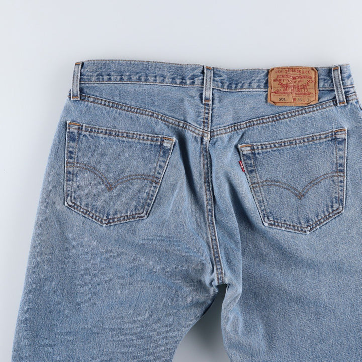 90'S Levi's 501-0118 Straight Denim Pants, Made in USA, Men's, Size 34, Vintage cotton blue type Vintage Second Hand