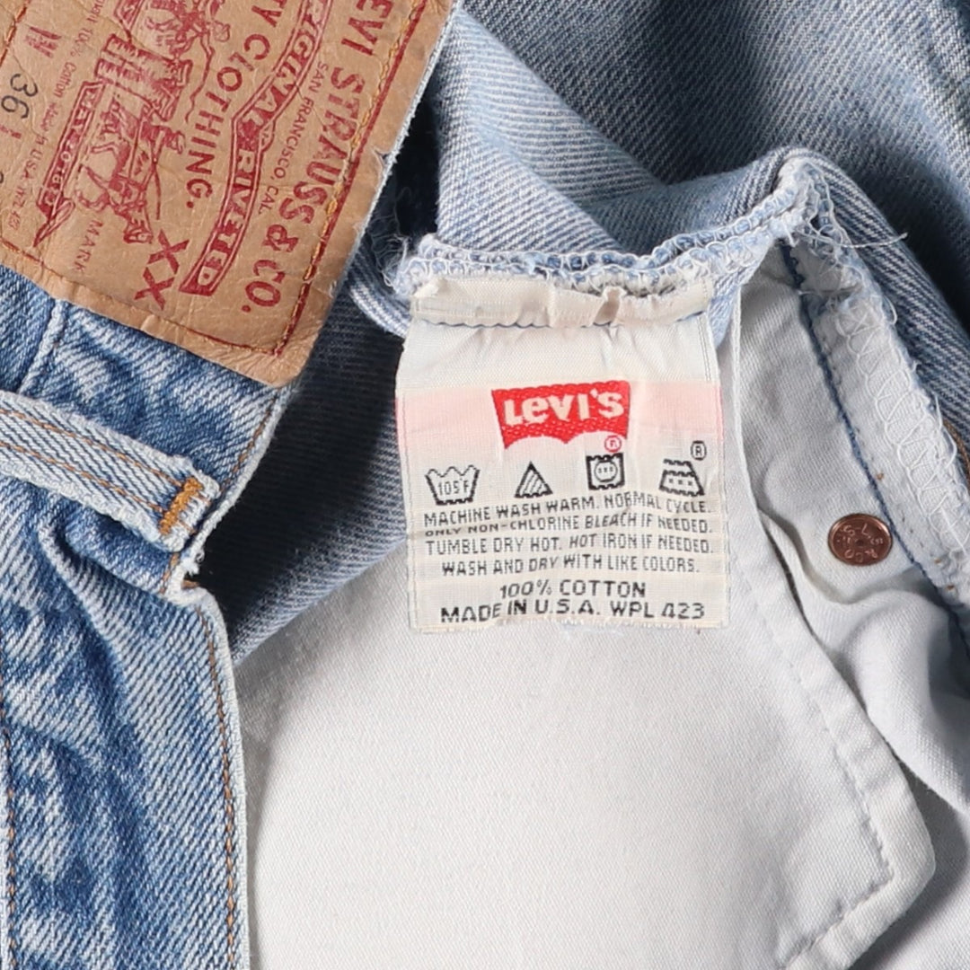 90'S Levi's 501-0115 Straight Denim Pants Made in USA Men's W36 Vintage cotton blue type Vintage Second Hand