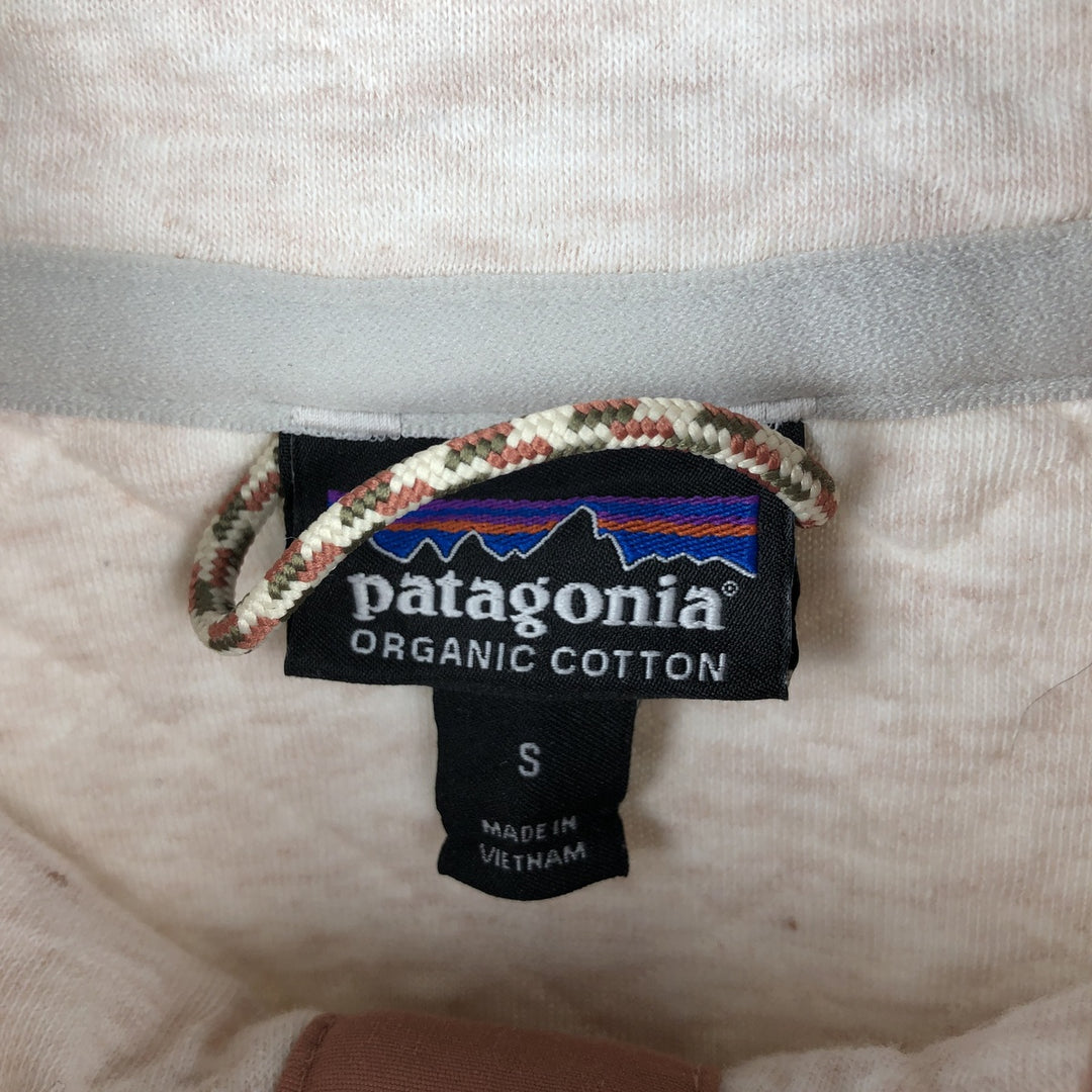 Patagonia Organic Cotton Diamond Quilt Half-Snap Sweatshirt, Women's Size Small cotton Beige type Vintage Second Hand