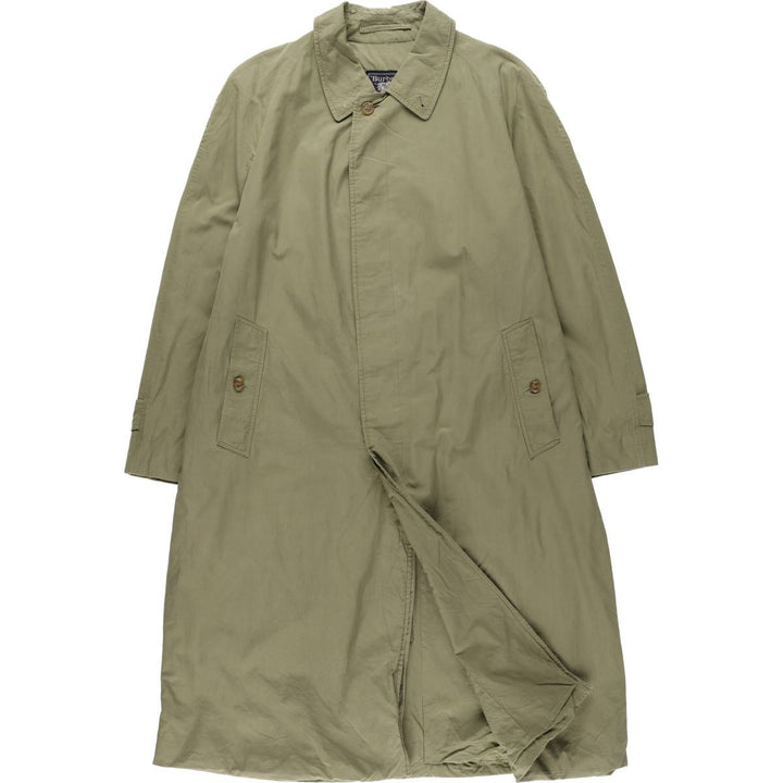 Burberry's 100% cotton Balmacaan coat, made in England, size L. cotton Khaki type Vintage Second Hand