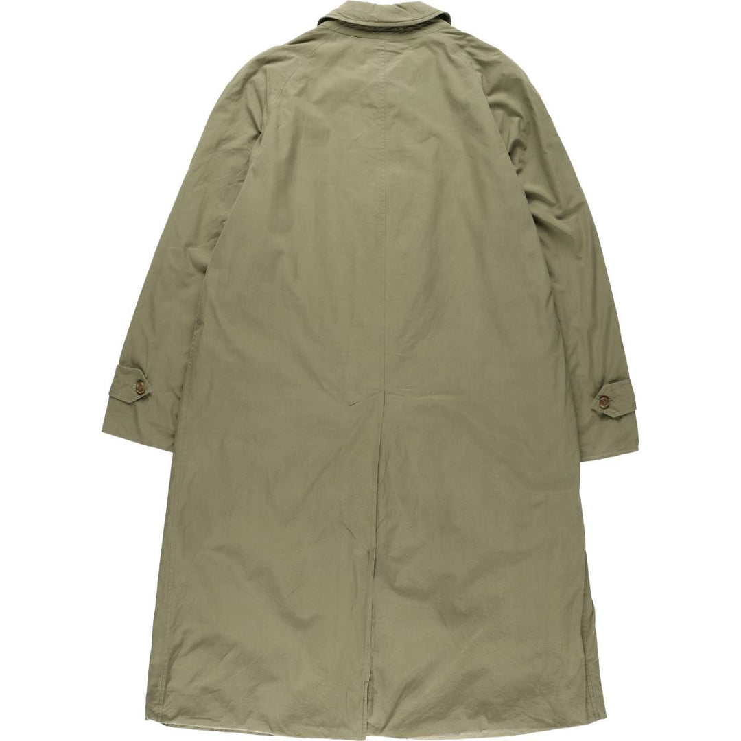 Burberry's 100% cotton Balmacaan coat, made in England, size L. cotton Khaki type Vintage Second Hand