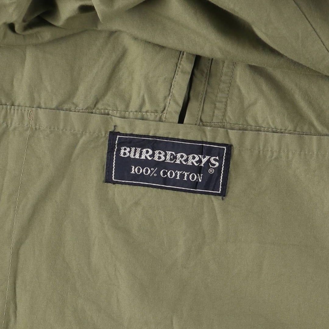 Burberry's 100% cotton Balmacaan coat, made in England, size L. cotton Khaki type Vintage Second Hand