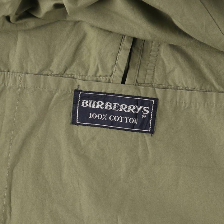 Burberry's 100% cotton Balmacaan coat, made in England, size L. cotton Khaki type Vintage Second Hand