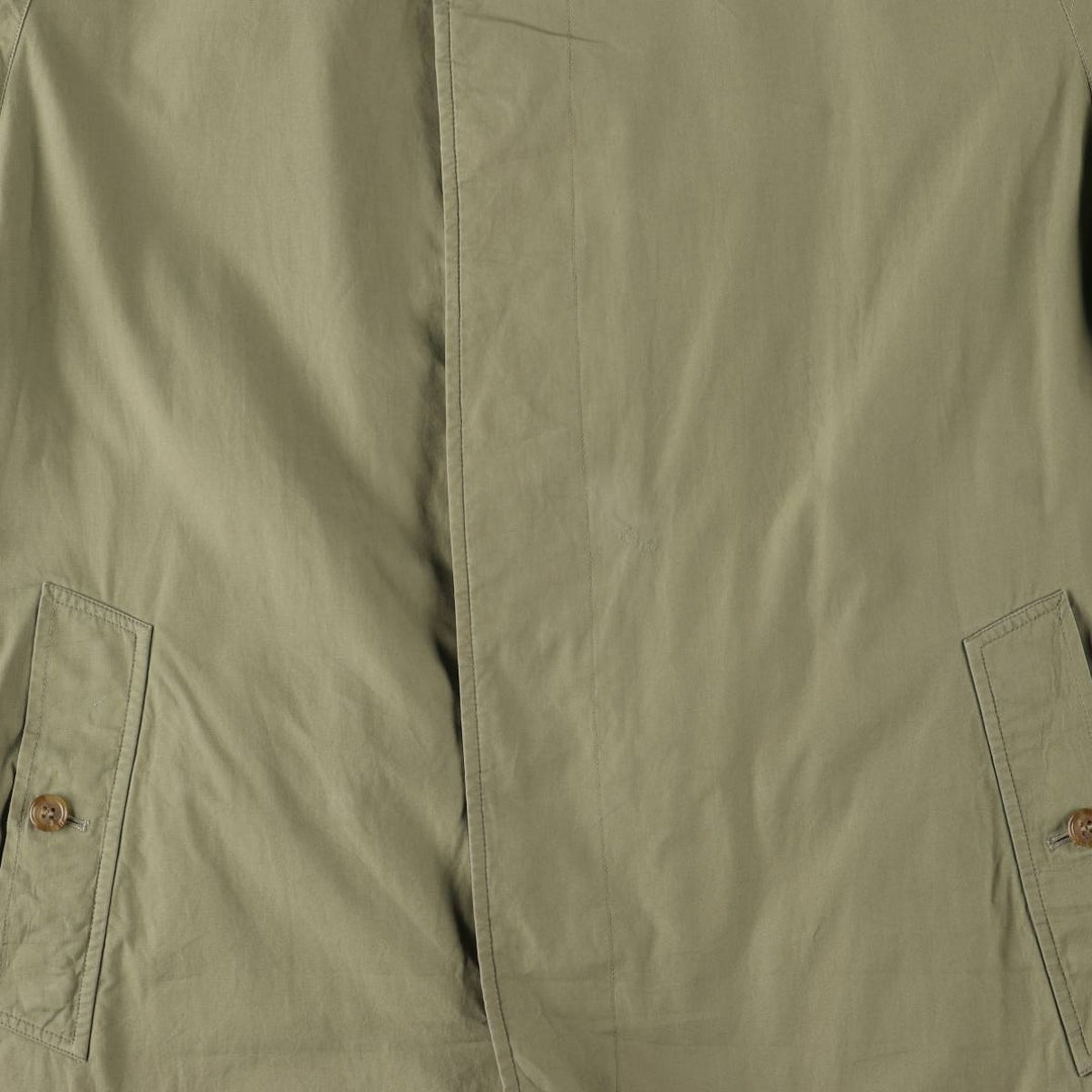 Burberry's 100% cotton Balmacaan coat, made in England, size L. cotton Khaki type Vintage Second Hand