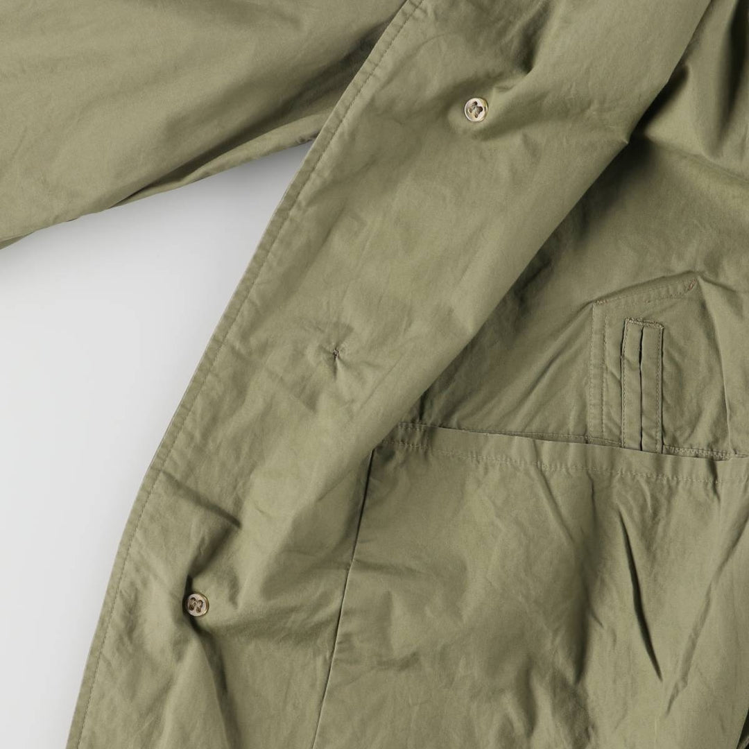 Burberry's 100% cotton Balmacaan coat, made in England, size L. cotton Khaki type Vintage Second Hand