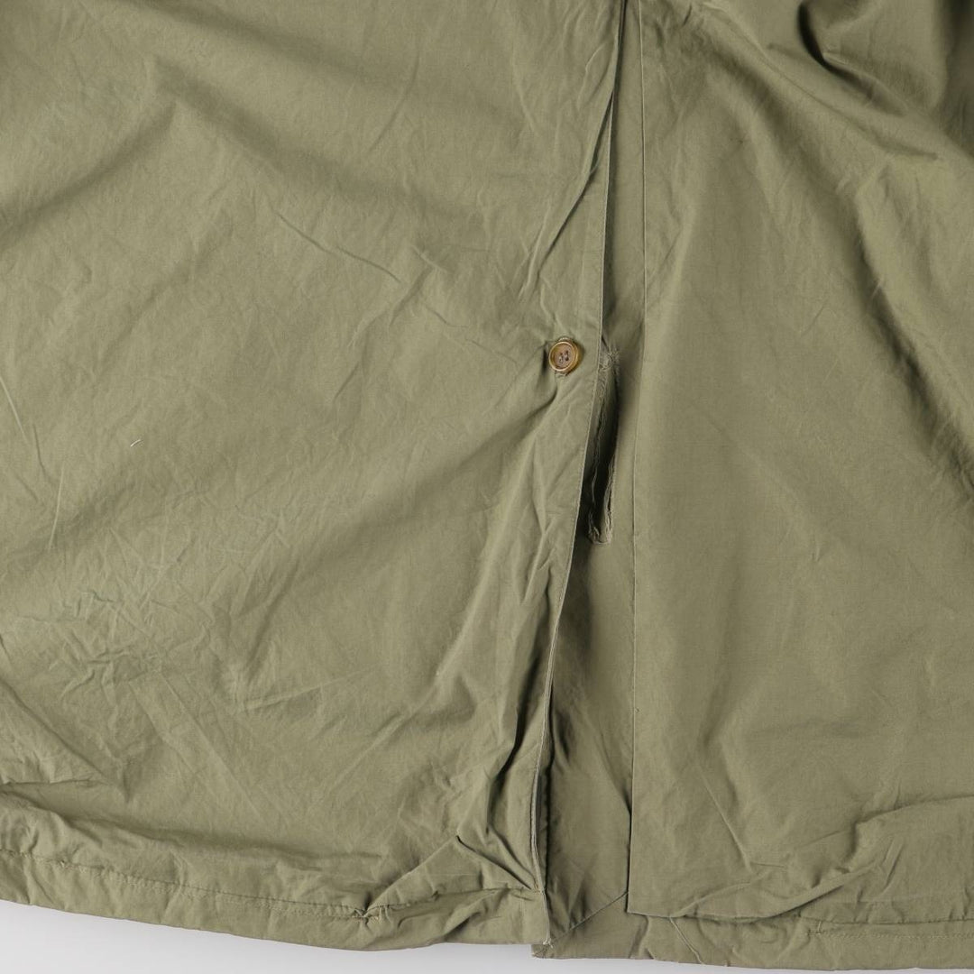 Burberry's 100% cotton Balmacaan coat, made in England, size L. cotton Khaki type Vintage Second Hand