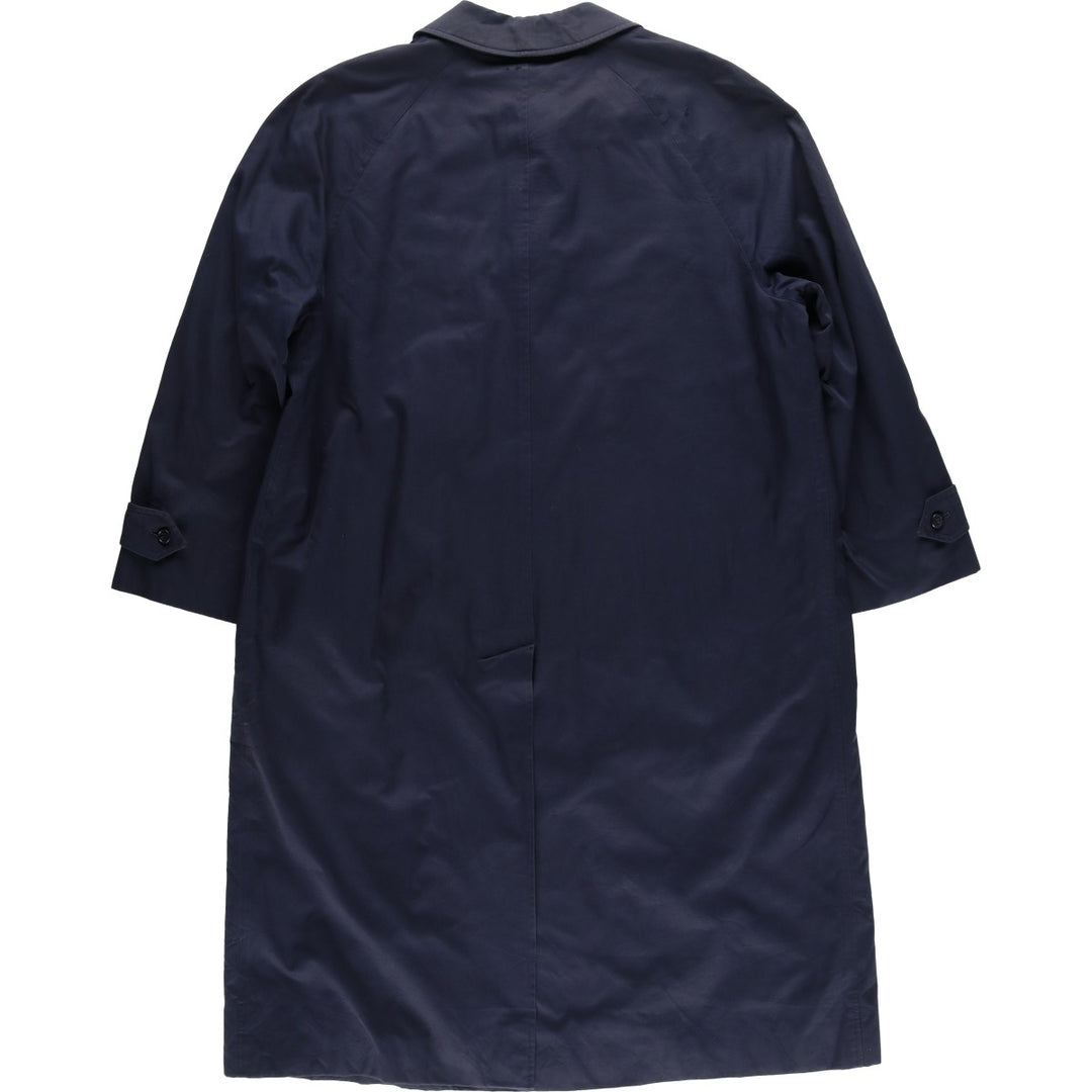 Burberry's Balmacaan Coat, Made in England, Men's XL Size cotton navy blue type Vintage Second Hand