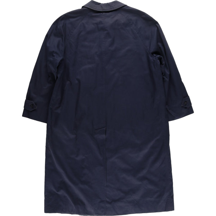 Burberry's Balmacaan Coat, Made in England, Men's XL Size cotton navy blue type Vintage Second Hand