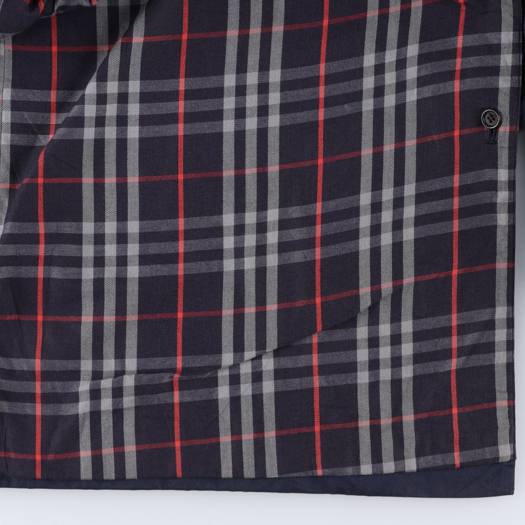 Burberry's Balmacaan Coat, Made in England, Men's XL Size cotton navy blue type Vintage Second Hand