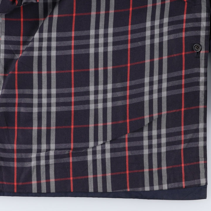 Burberry's Balmacaan Coat, Made in England, Men's XL Size cotton navy blue type Vintage Second Hand