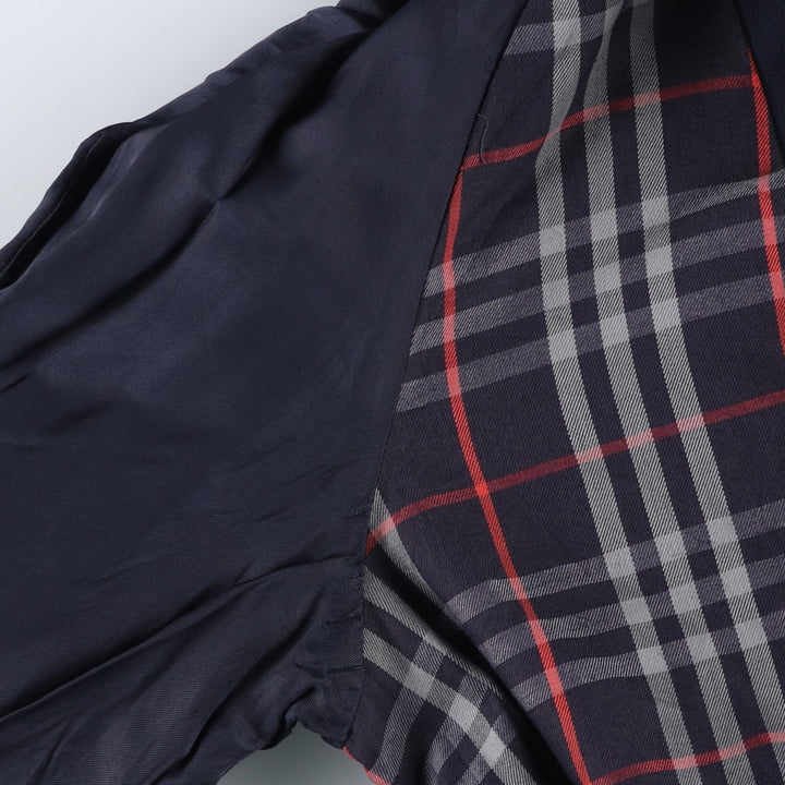 Burberry's Balmacaan Coat, Made in England, Men's XL Size cotton navy blue type Vintage Second Hand