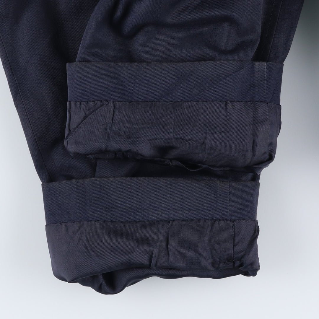 Burberry's Balmacaan Coat, Made in England, Men's XL Size cotton navy blue type Vintage Second Hand