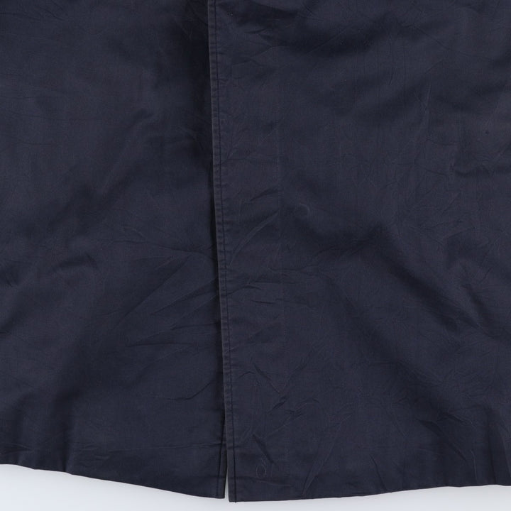 Burberry's Balmacaan Coat, Made in England, Men's XL Size cotton navy blue type Vintage Second Hand