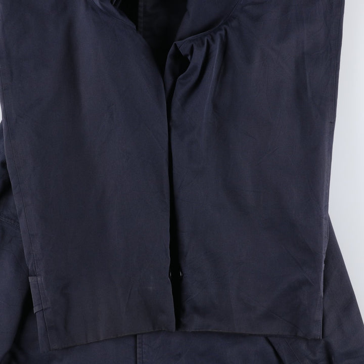 Burberry's Balmacaan Coat, Made in England, Men's XL Size cotton navy blue type Vintage Second Hand