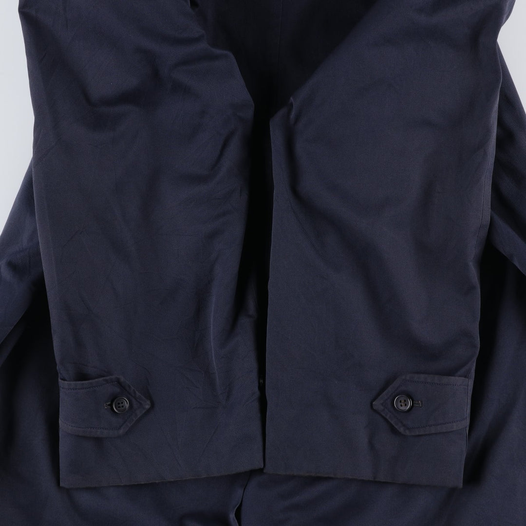 Burberry's Balmacaan Coat, Made in England, Men's XL Size cotton navy blue type Vintage Second Hand