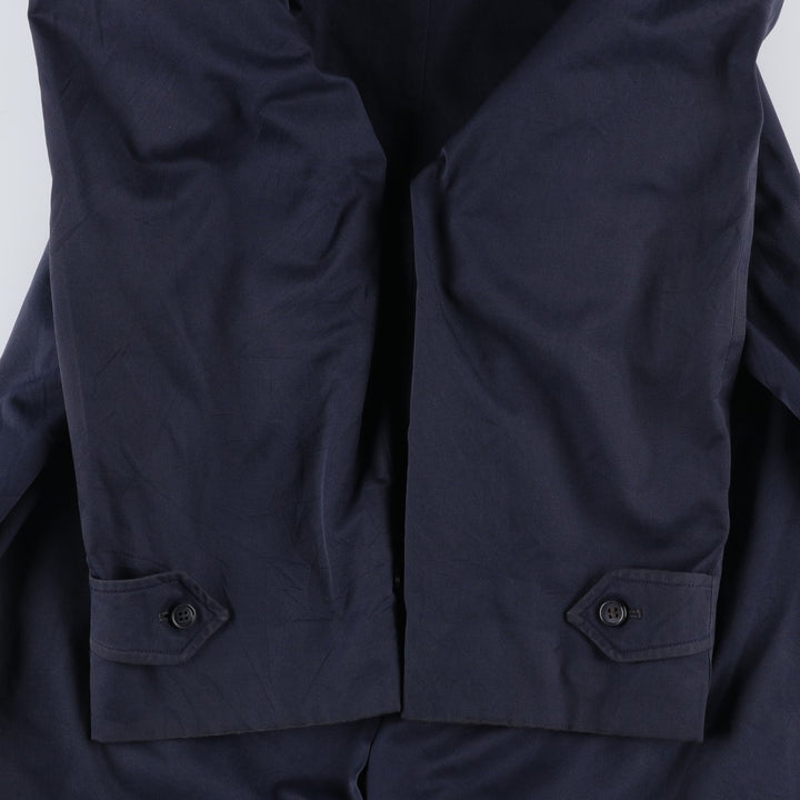 Burberry's Balmacaan Coat, Made in England, Men's XL Size cotton navy blue type Vintage Second Hand