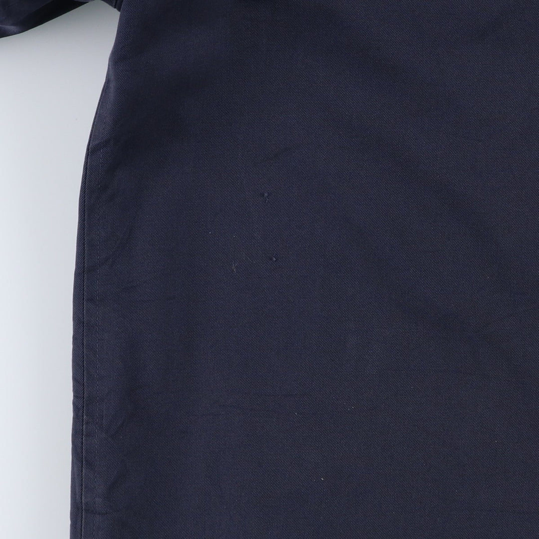 Burberry's Balmacaan Coat, Made in England, Men's XL Size cotton navy blue type Vintage Second Hand