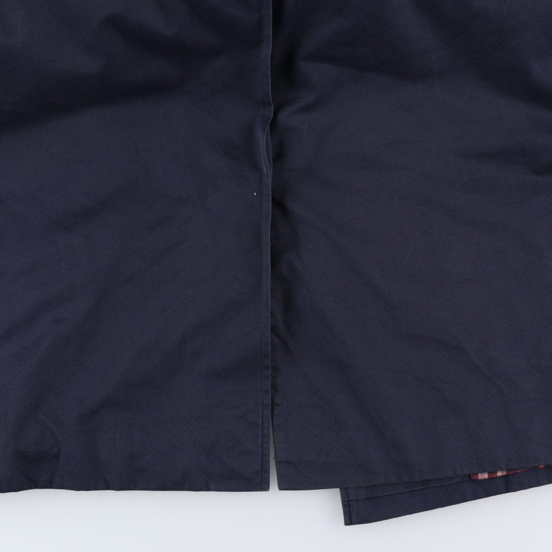 Burberry's Balmacaan Coat, Made in England, Men's XL Size cotton navy blue type Vintage Second Hand
