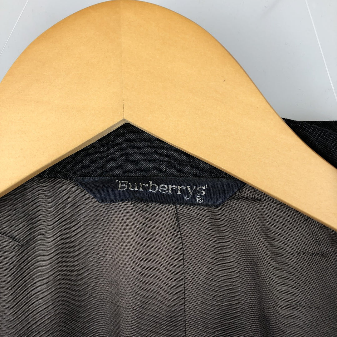 Burberry's Striped Wool Tailored Jacket, Made in USA, Men's Size Medium wool Charcoal Vintage Second Hand
