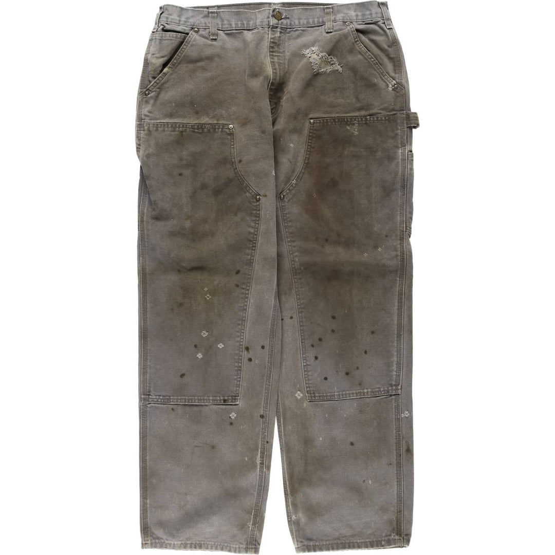 Carhartt Loose Original Fit Double Knee Duck Painter Pants, Men's W37 (approx.) cotton Khaki type sage green Vintage Second Hand