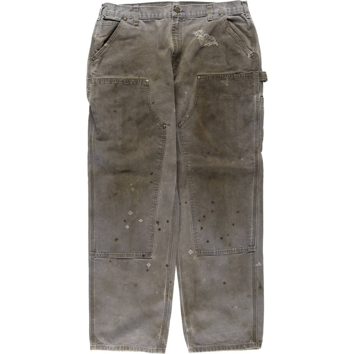 Carhartt Loose Original Fit Double Knee Duck Painter Pants, Men's W37 (approx.) cotton Khaki type sage green Vintage Second Hand