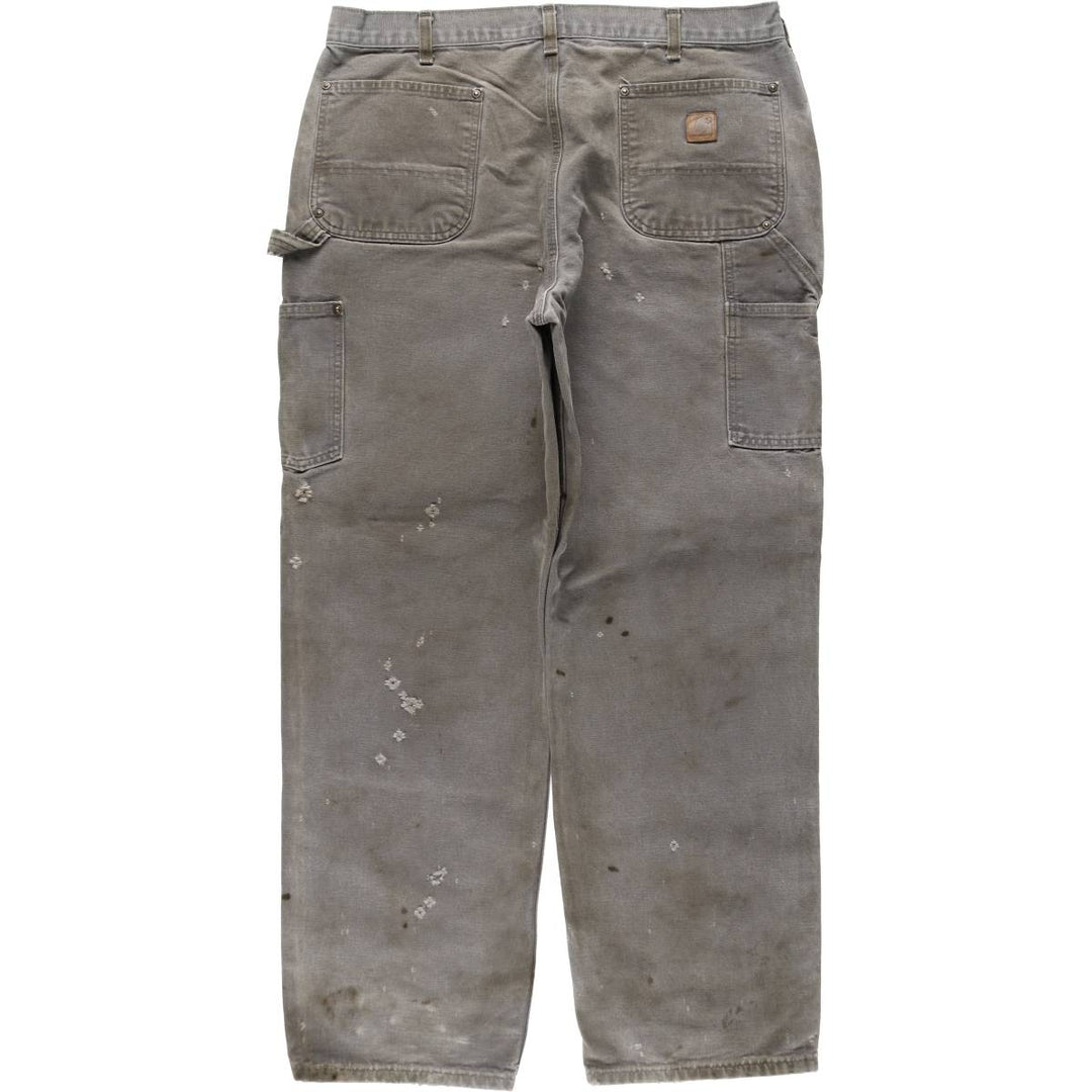 Carhartt Loose Original Fit Double Knee Duck Painter Pants, Men's W37 (approx.) cotton Khaki type sage green Vintage Second Hand