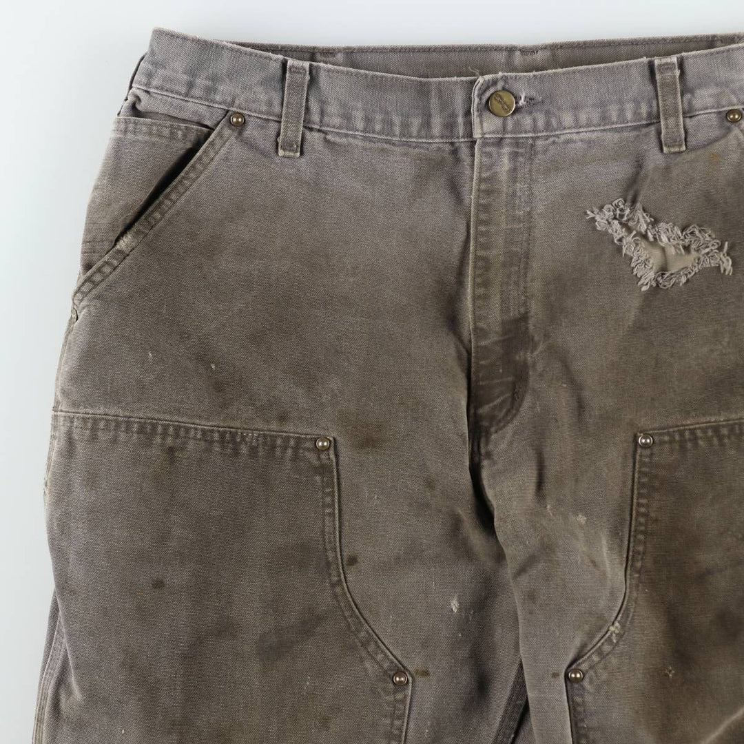 Carhartt Loose Original Fit Double Knee Duck Painter Pants, Men's W37 (approx.) cotton Khaki type sage green Vintage Second Hand