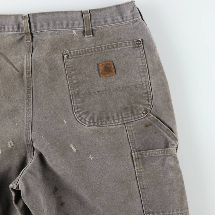 Carhartt Loose Original Fit Double Knee Duck Painter Pants, Men's W37 (approx.) cotton Khaki type sage green Vintage Second Hand
