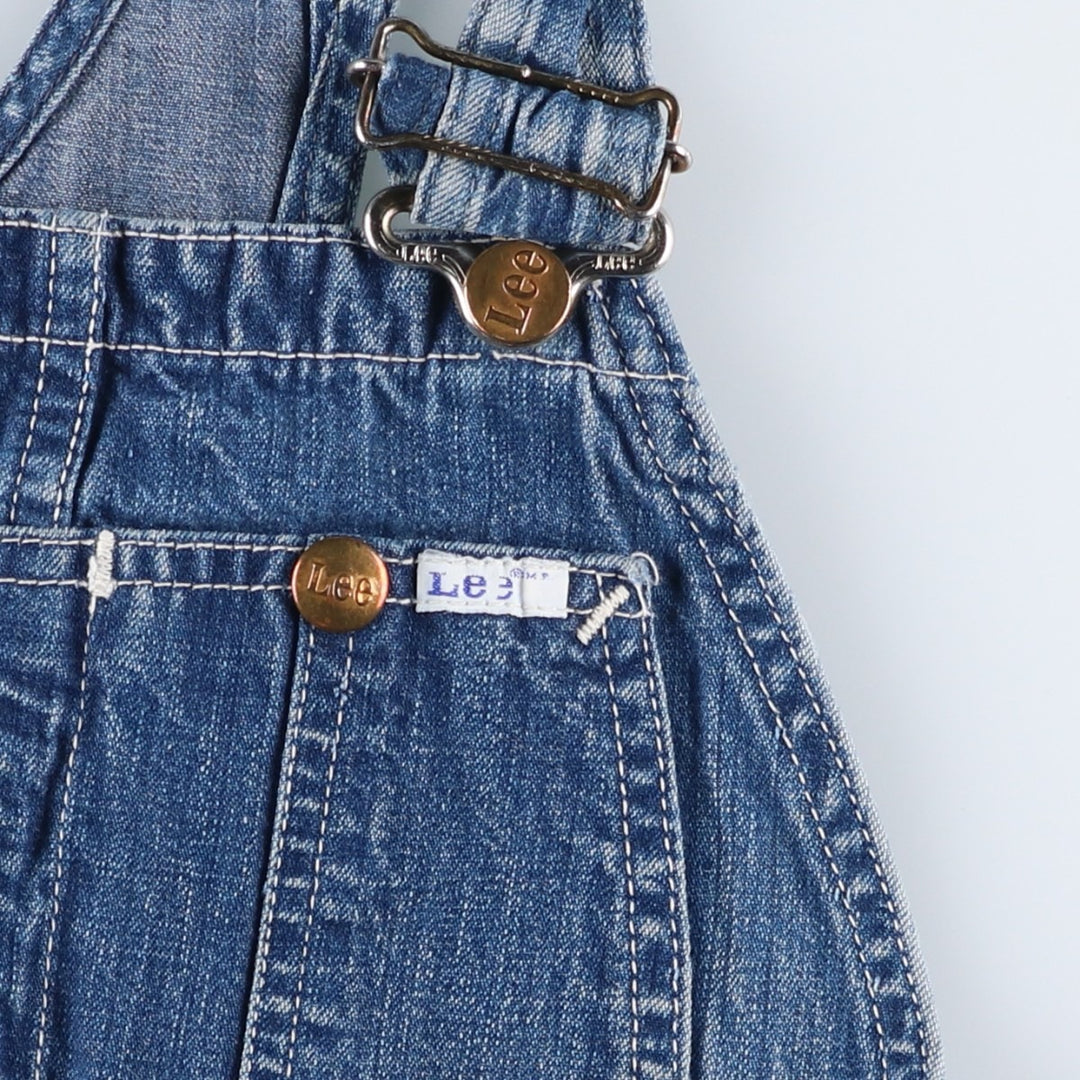 Vintage 1980'S Lee denim overalls, made in the USA, women's size L (w29). unclear blue type Vintage Second Hand