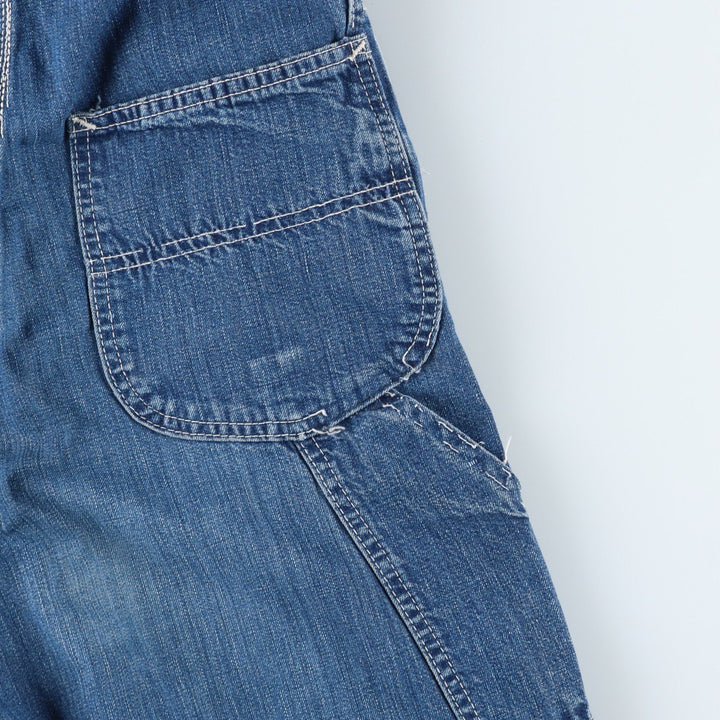 Vintage 1980'S Lee denim overalls, made in the USA, women's size L (w29). unclear blue type Vintage Second Hand