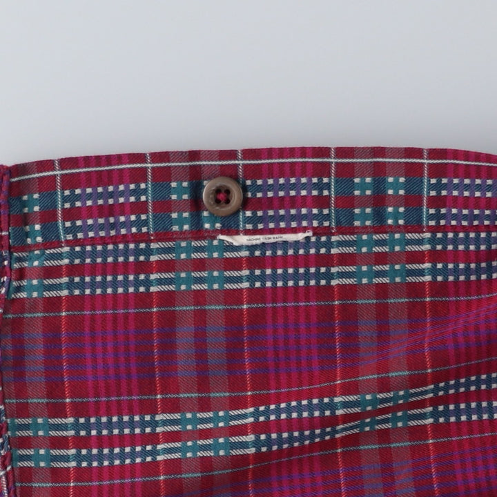 90'S Patagonia Pima Cotton Long-Sleeve Check Shirt (Men's XL equivalent) - Snow Tag (No Tag) cotton purple type Vintage Second Hand