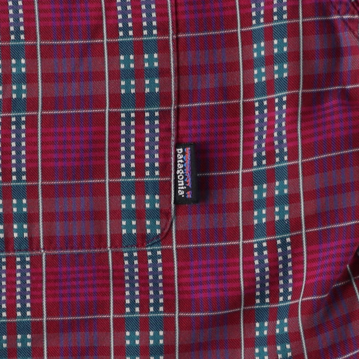 90'S Patagonia Pima Cotton Long-Sleeve Check Shirt (Men's XL equivalent) - Snow Tag (No Tag) cotton purple type Vintage Second Hand