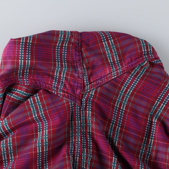 90'S Patagonia Pima Cotton Long-Sleeve Check Shirt (Men's XL equivalent) - Snow Tag (No Tag) cotton purple type Vintage Second Hand