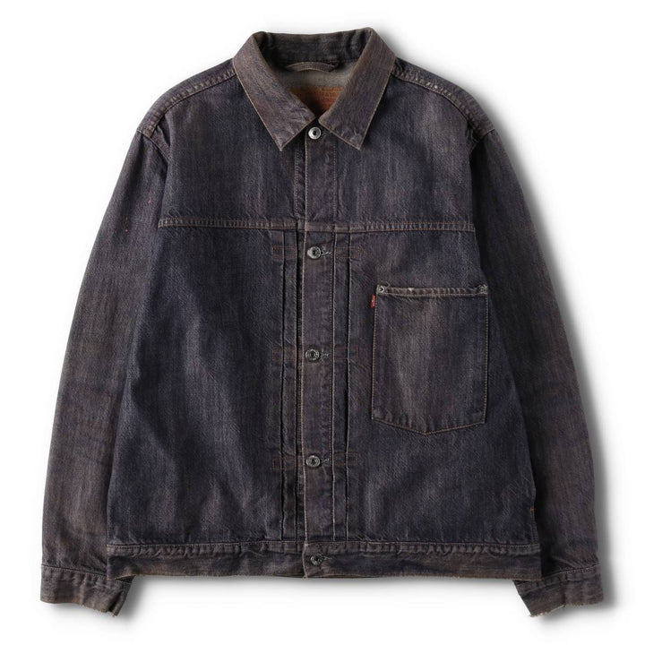 2000'S Levi's 70501-0404 Euro Model 1st Type Denim Jacket (Men's Size L) cotton navy blue type Vintage Second Hand