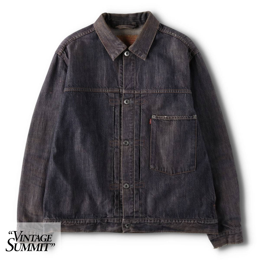 2000'S Levi's 70501-0404 Euro Model 1st Type Denim Jacket (Men's Size L) cotton navy blue type Vintage Second Hand