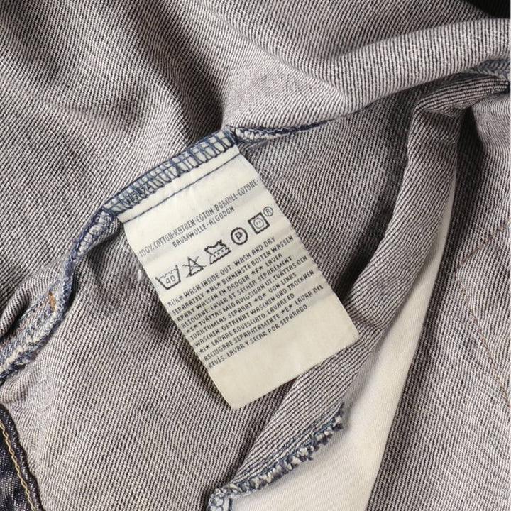 2000'S Levi's 70501-0404 Euro Model 1st Type Denim Jacket (Men's Size L) cotton navy blue type Vintage Second Hand